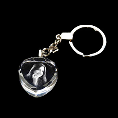 "Personalised Crystal Key chain (Heart shape) - Click here to View more details about this Product
